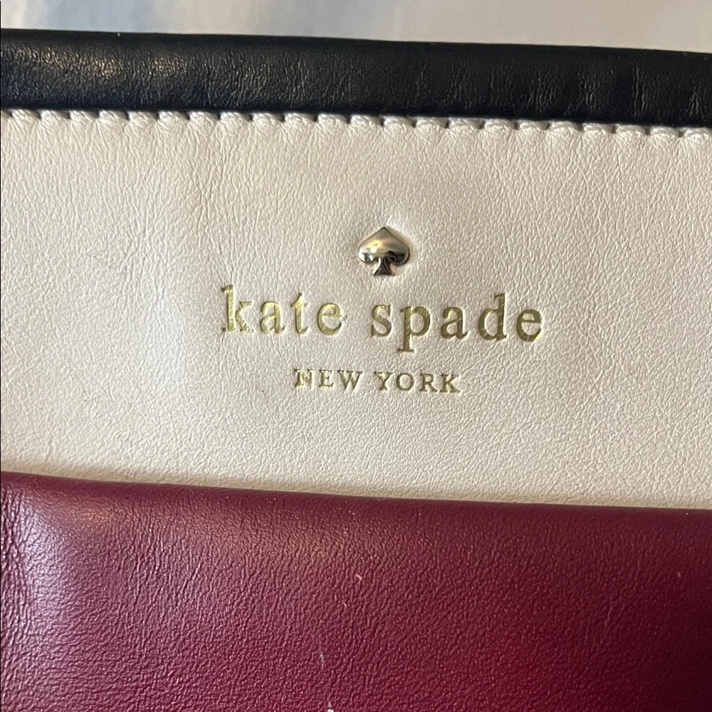 Kate Spade Maroon and Black Satchel